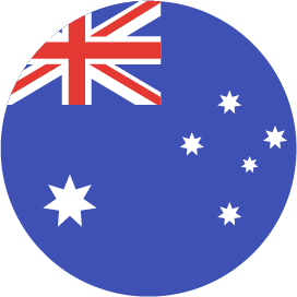 Australia Flag- Blue background, white stars and red and white stripes