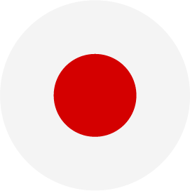 White background with red circle in the centre